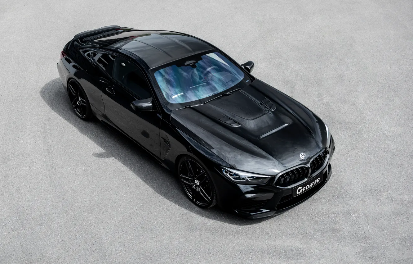 Фото обои чёрный, купе, BMW, G-Power, Bi-Turbo, 2020, BMW M8, двухдверное