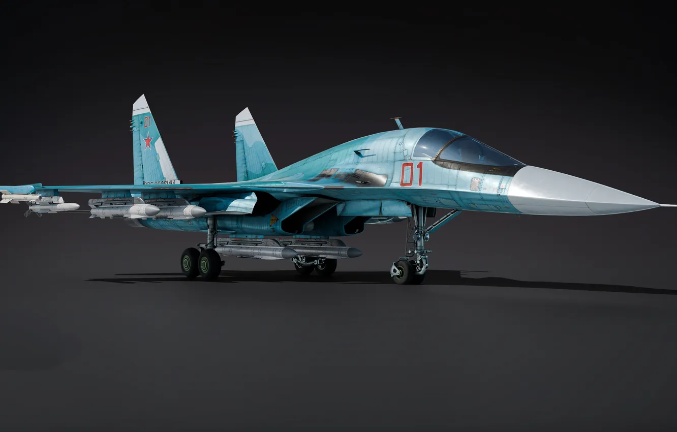 Фото обои Су-34, Фронтовой бомбардировщик, СССР - Россия