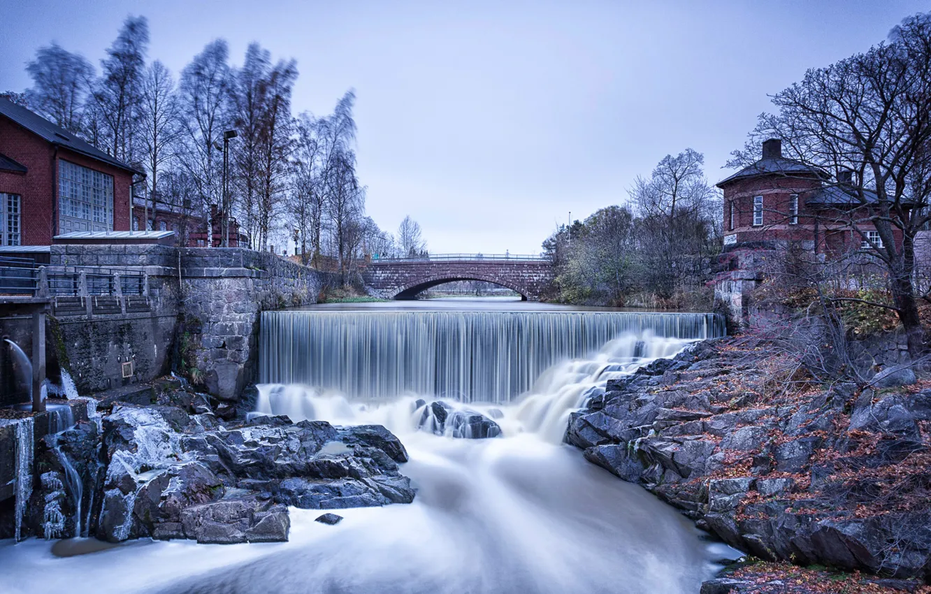 Фото обои парк, Финляндия, Helsinki, Ванханкаупунгинлахти, пороги старого города, Vanhankaupunginkoski