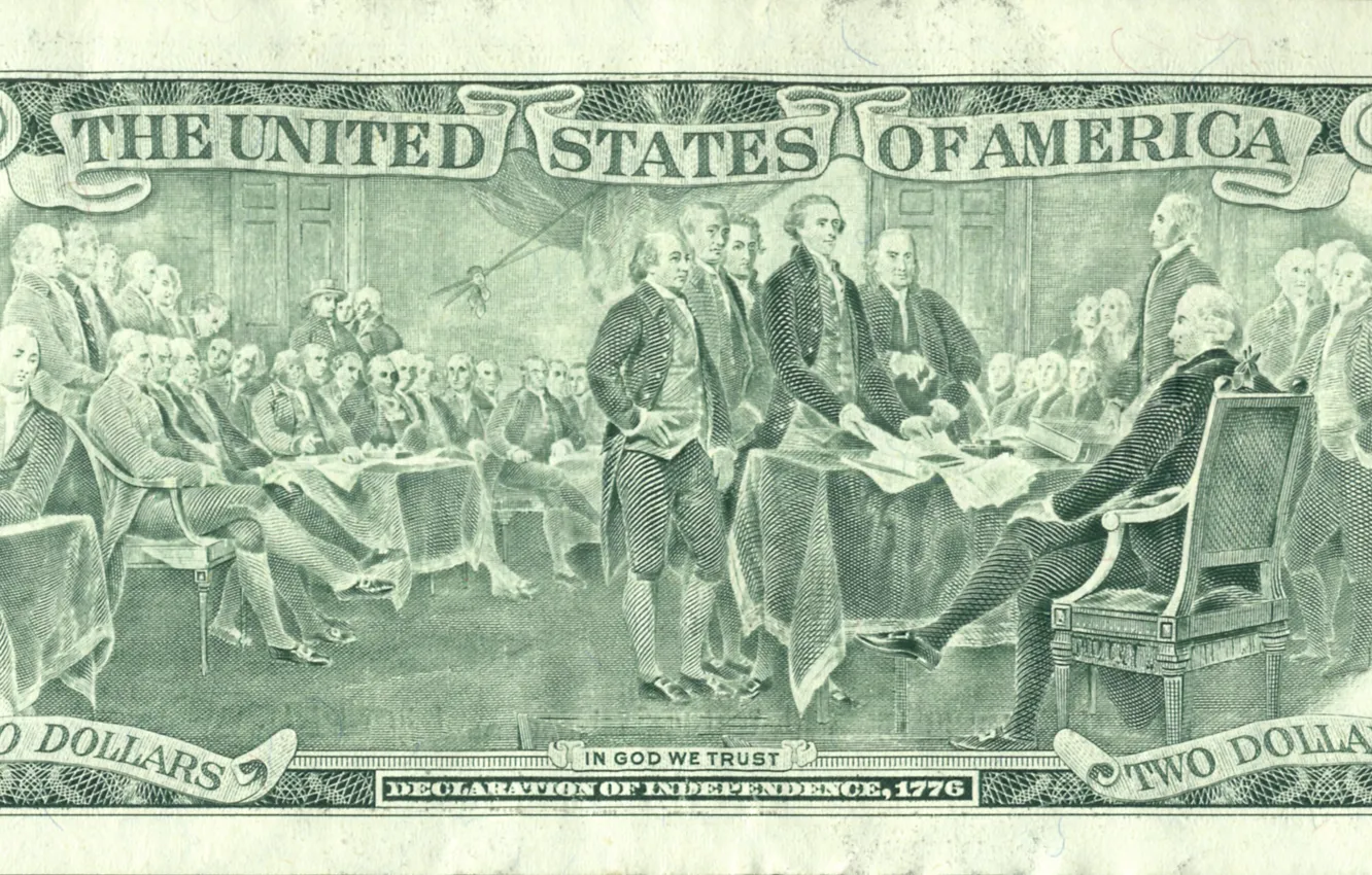 Фото обои United States, money, God, America, trust, declaration, dollar independece