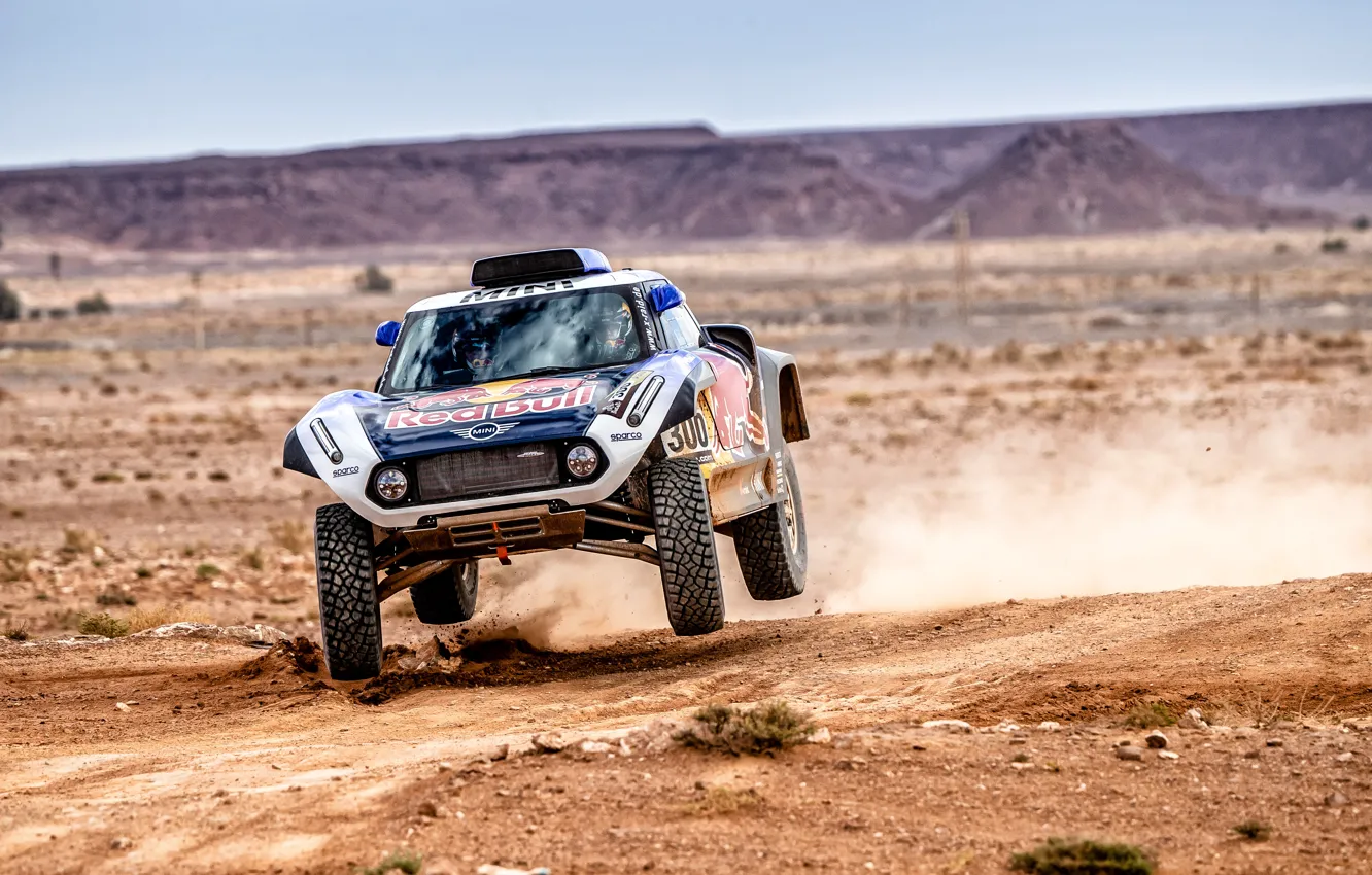 Фото обои Mini, Пустыня, Машина, Автомобиль, 300, Rally, Dakar, Дакар