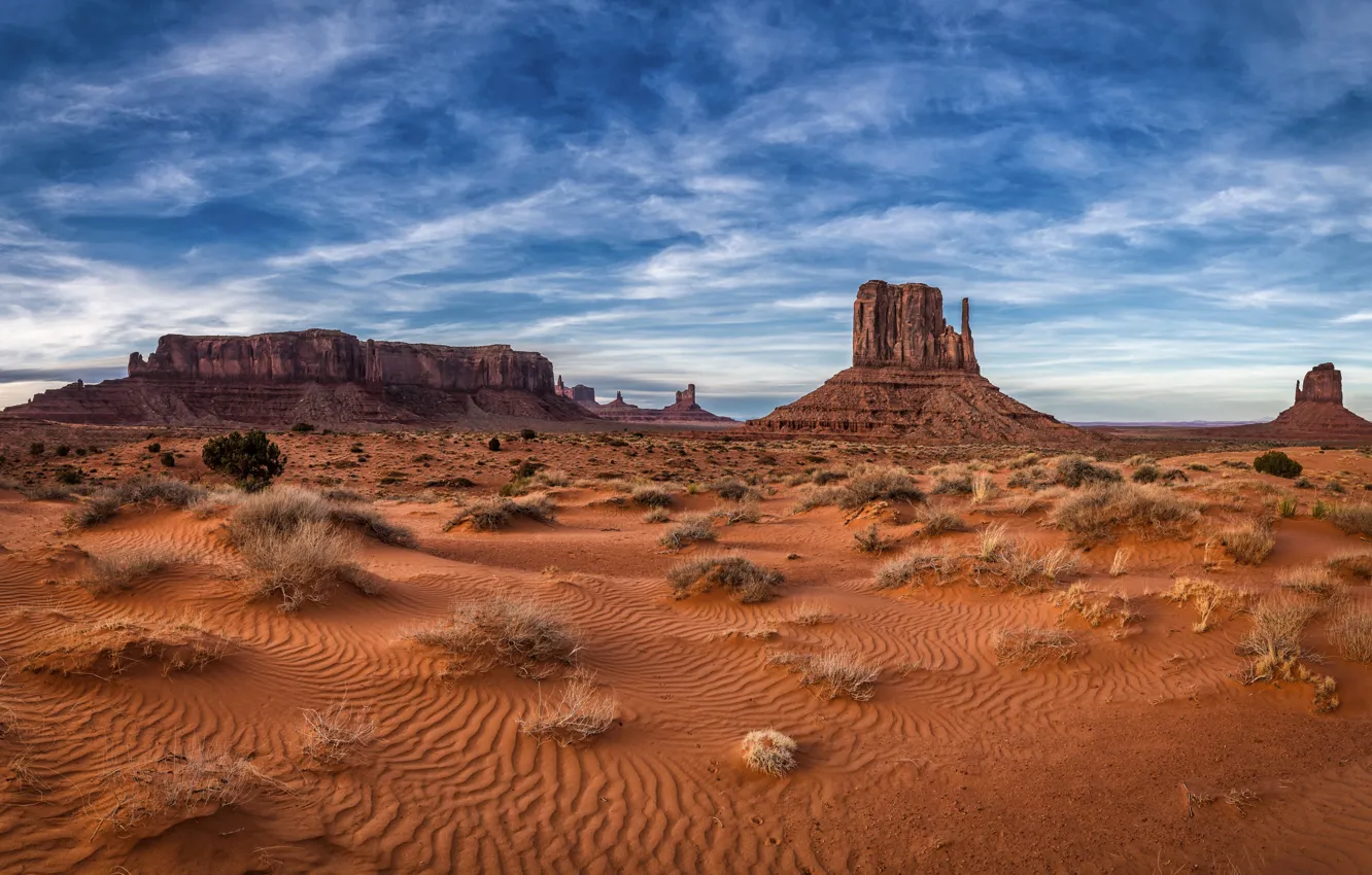 Фото обои скалы, Аризона, США, Долина Монументов