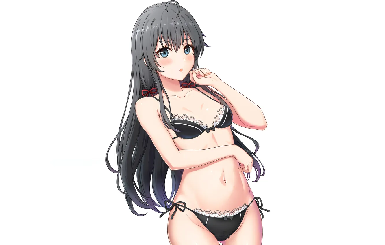 Фото обои girl, sexy, lingerie, pantsu, bra, cleavage, panties, long hair