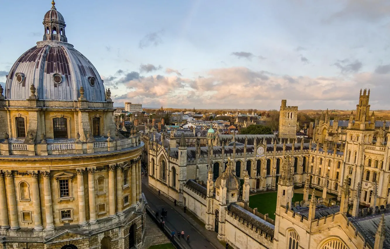 Фото обои Англия, Оксфорд, здания Университета, Oxford University, Educational Institutions the World
