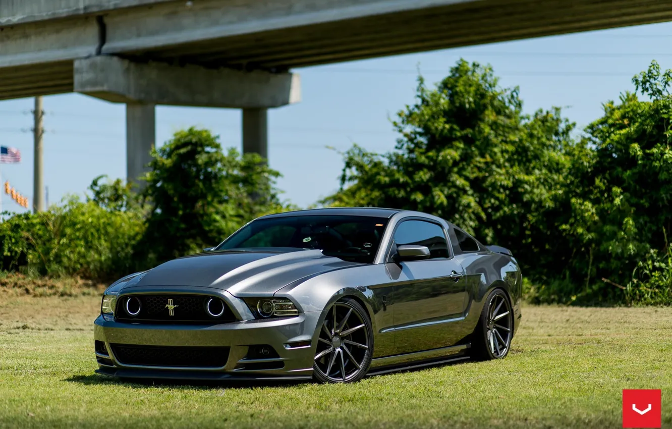 Фото обои Mustang, Ford, wheels, vossen