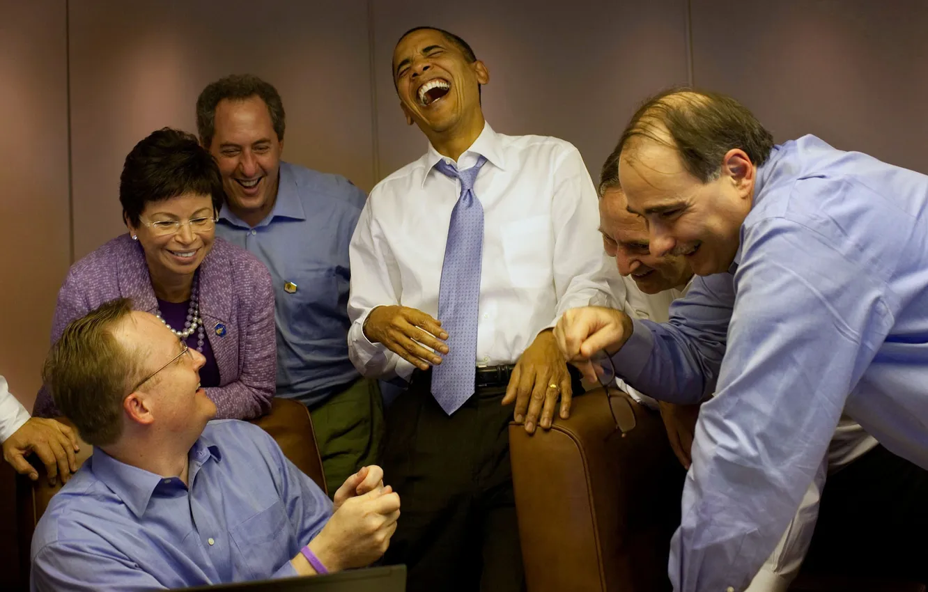Фото обои настроение, смех, сша, президент, president, barack obama, барак обама