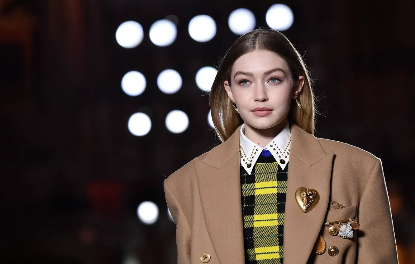 Фото обои лицо, улыбка, Gigi Hadid