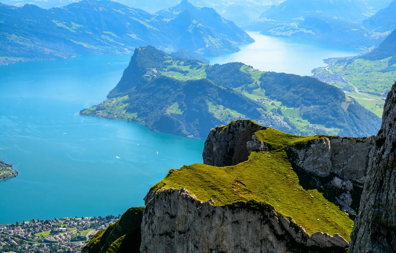 Фото обои Природа, Горы, Скалы, Швейцария, Альпы, Пейзаж, Пилатус