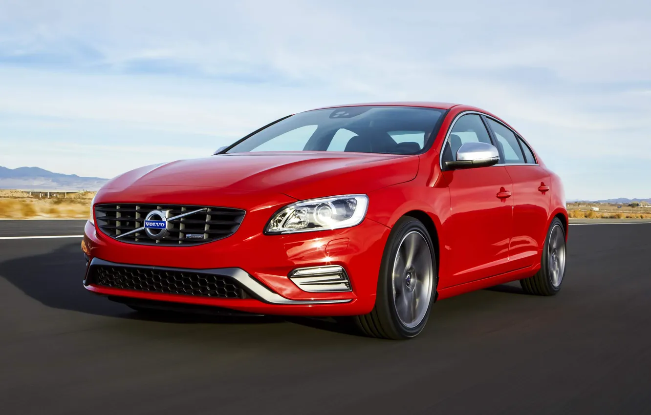 Фото обои Вольво, red, s60, volvo, front