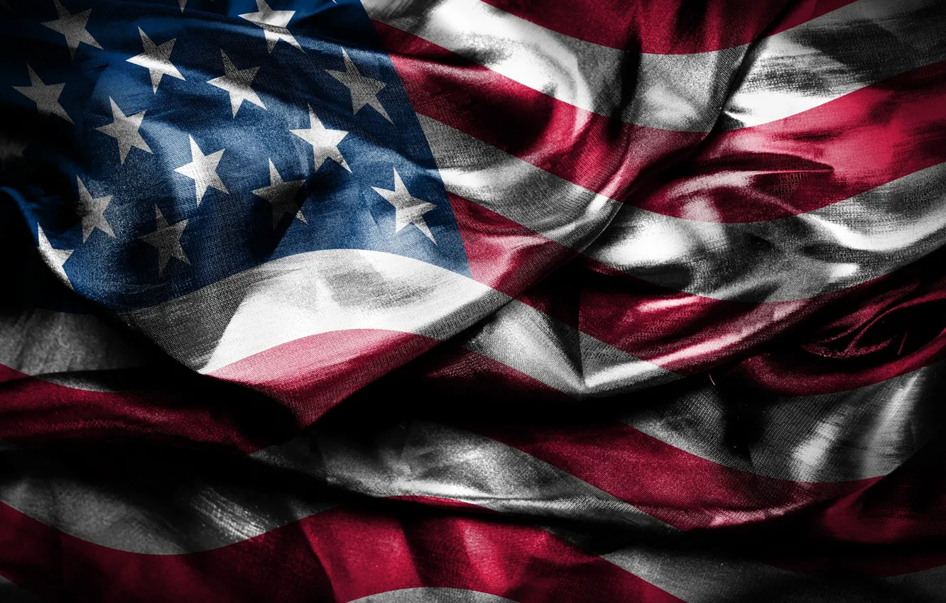 Фото обои Флаг, США, Американский Флаг, Грязный флаг