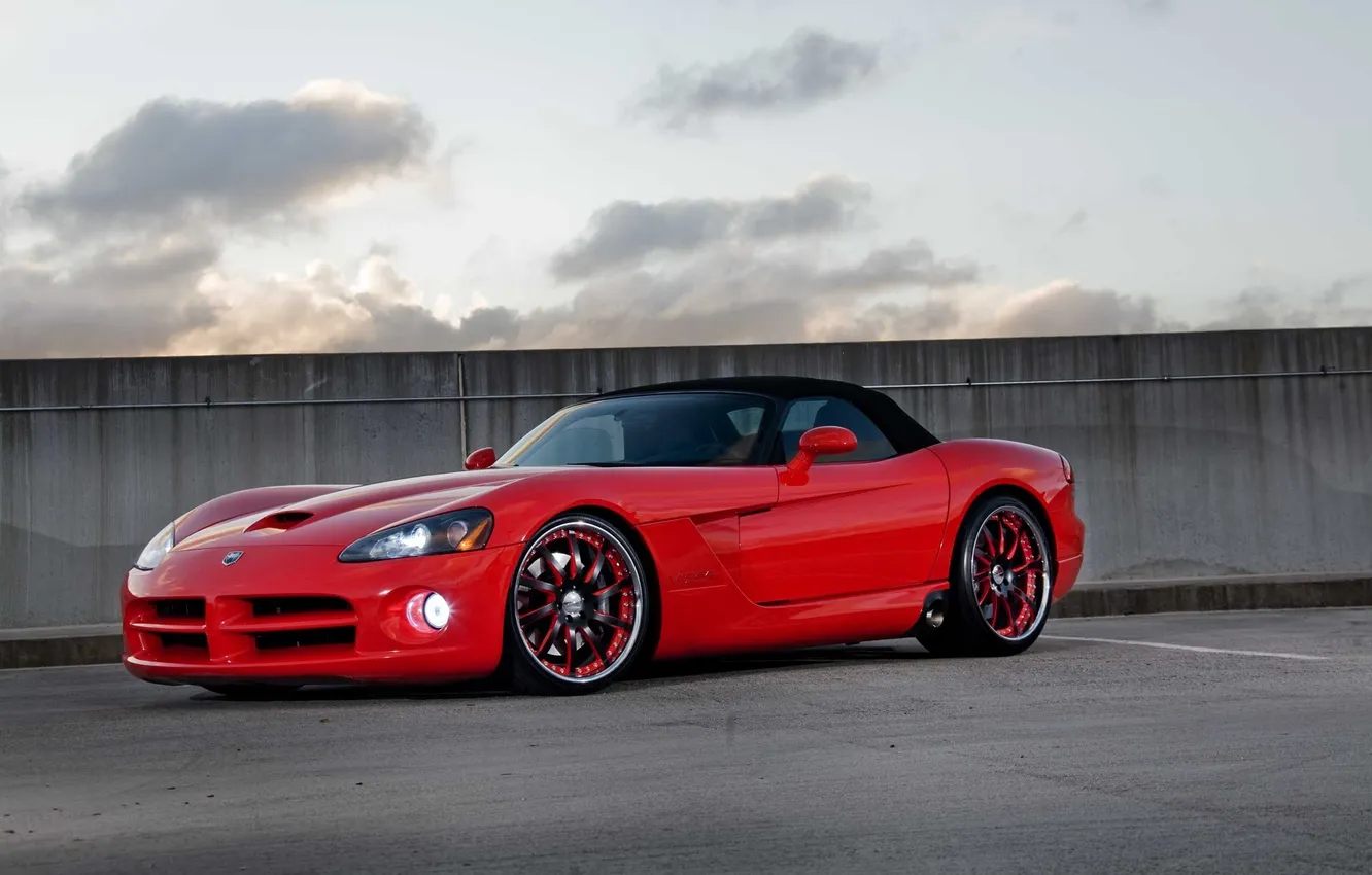 Фото обои Dodge, red, viper