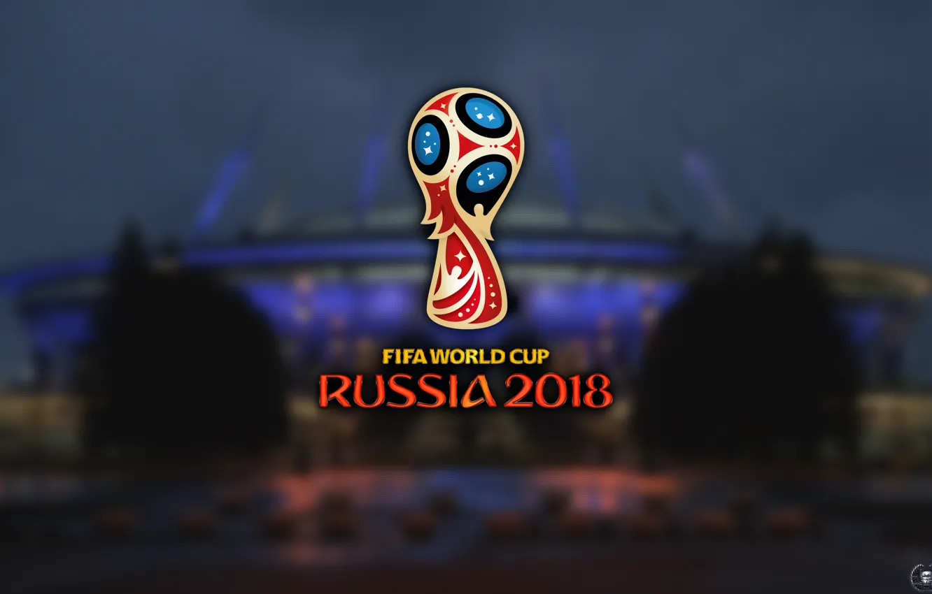 Фото обои Вечер, Спорт, Лого, Футбол, Санкт-Петербург, Логотип, Россия, 2018