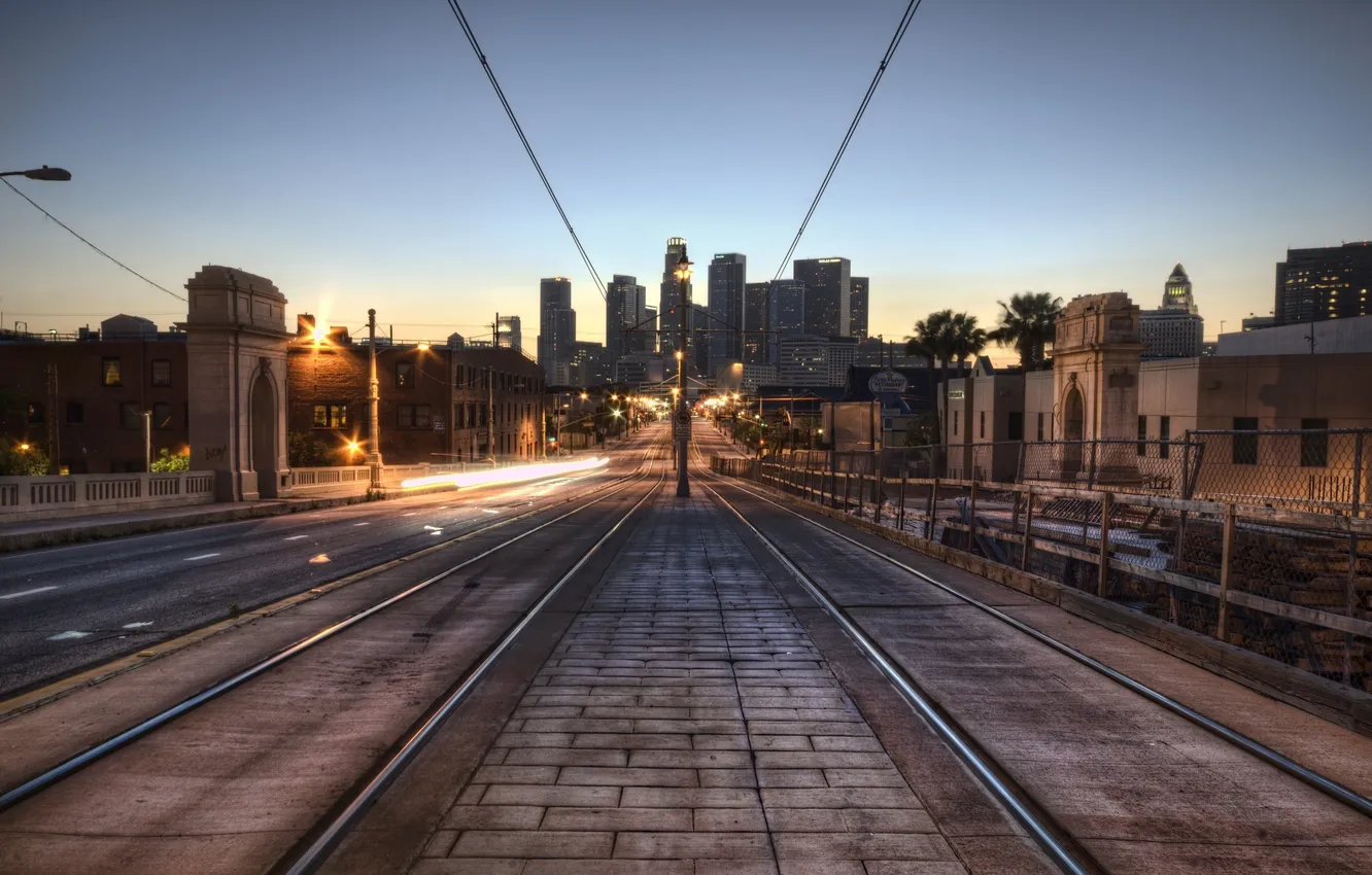 Фото обои lights, калифорния, Los Angeles, California, лос-анджелес, Downtown LA