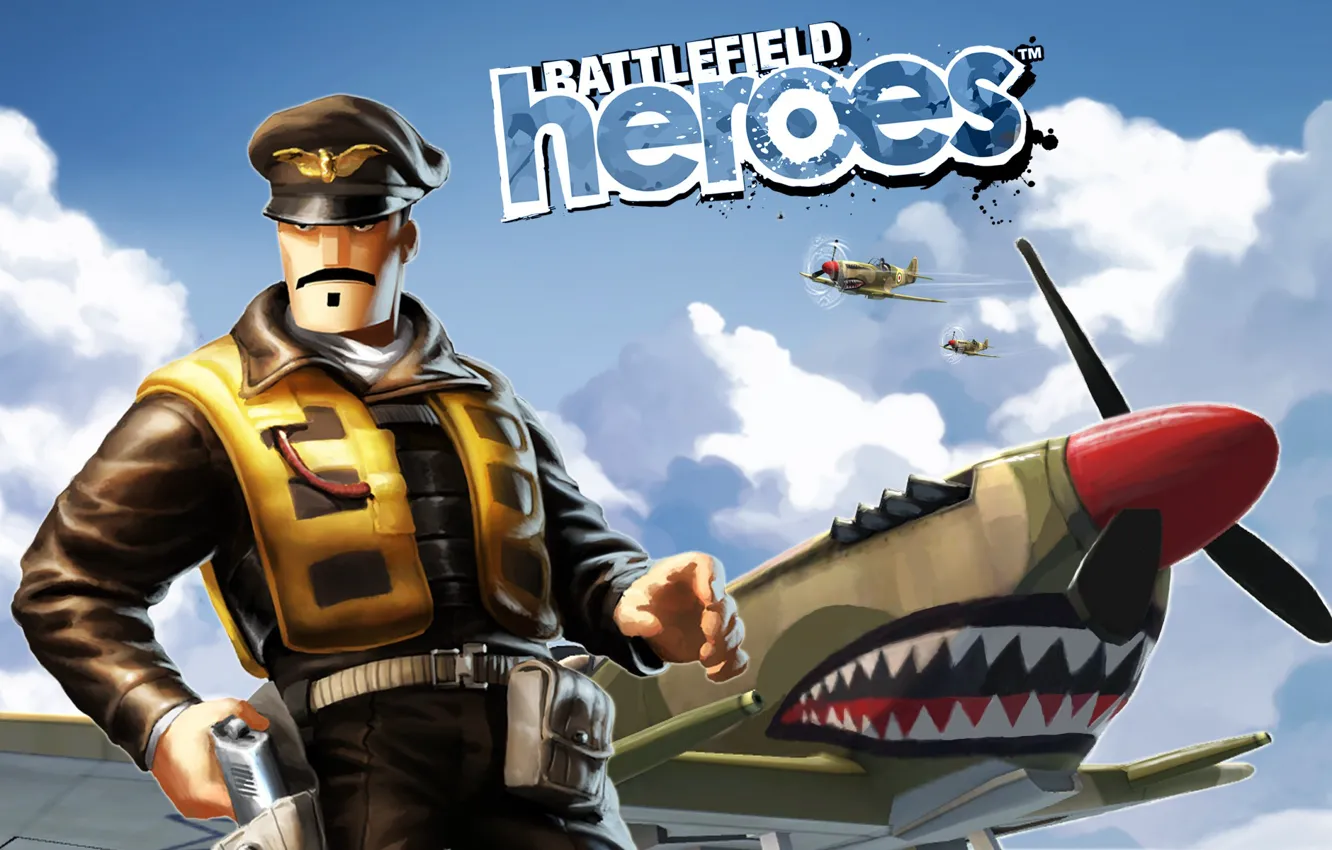 Фото обои игры, Electronic Arts, летчик, разработчик, жанре, элементами, Battlefield Heroes, BFH