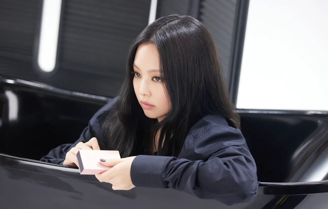 Фото обои обои для рабочего стола, kpop, blackpink, блэкпинк, корейская певица, kim jennie, ким дженни, 16x9