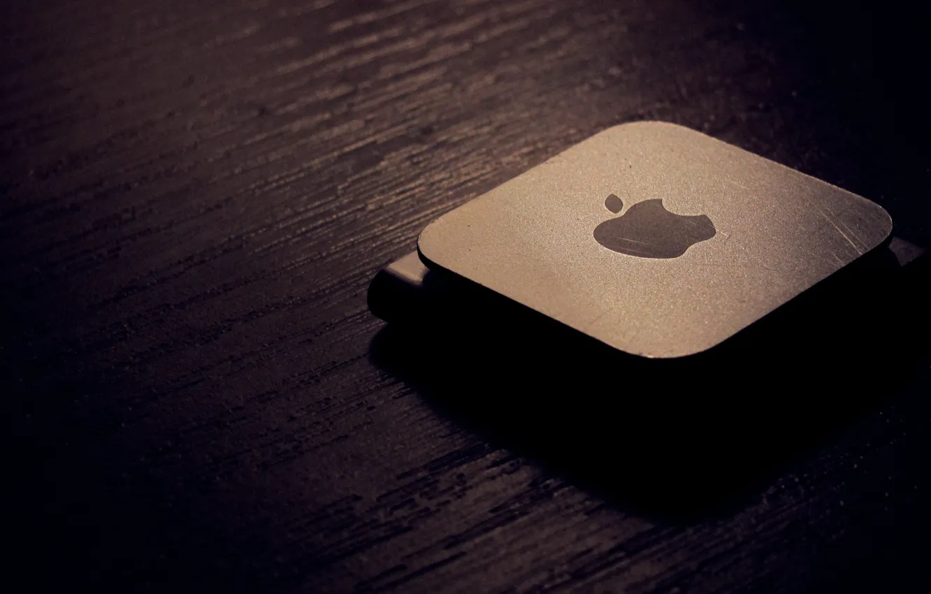 Фото обои apple, logo, wood, processor