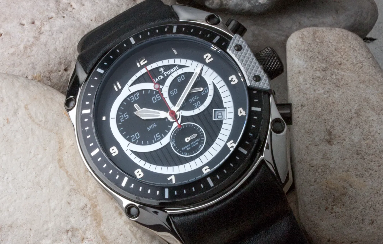 Фото обои Black, Steel, Watch, Leather, Jack Pierre