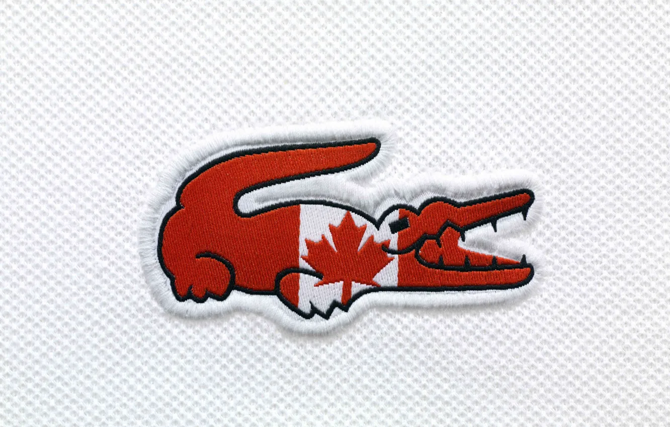 Фото обои крокодил, флаг, Canada, Lacoste