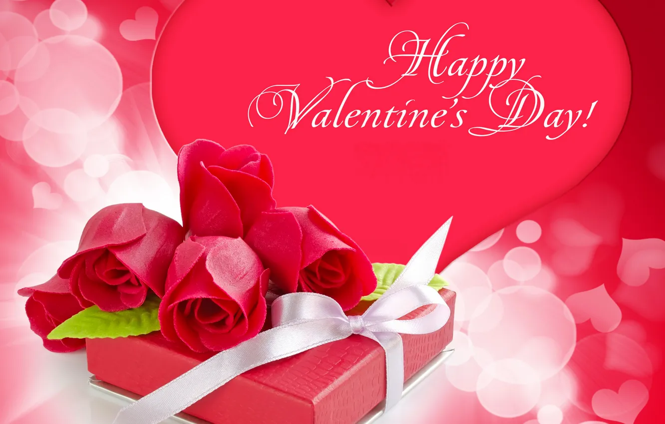 Фото обои фото, Цветы, Сердце, Розы, День святого Валентина, Праздники, Подарки