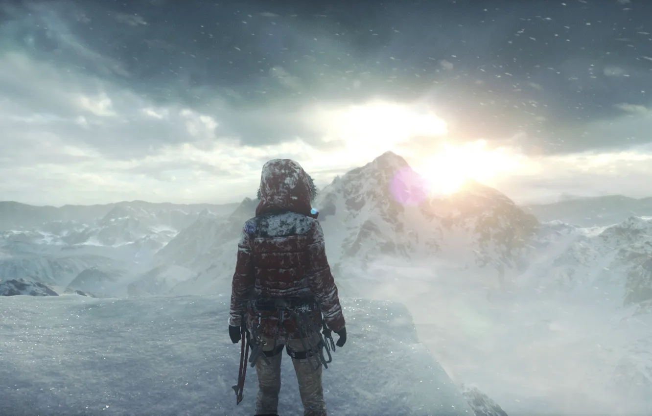 Фото обои Square Enix, Lara Croft, Siberia, Rise of the Tomb Raider, 21:9, UltraWide