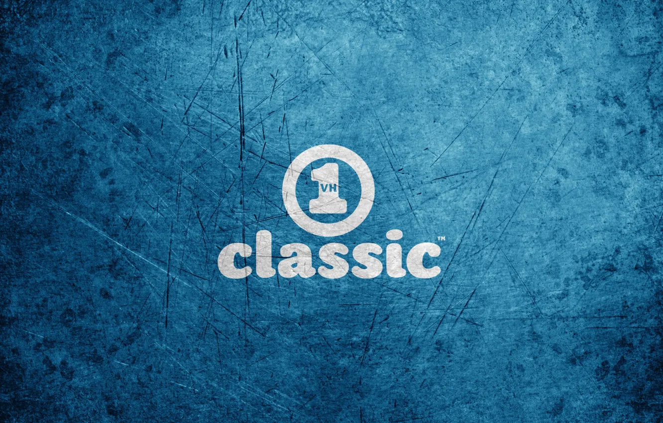 Фото обои music, logo, texture, blue, background, classic, vh1 classic, channel