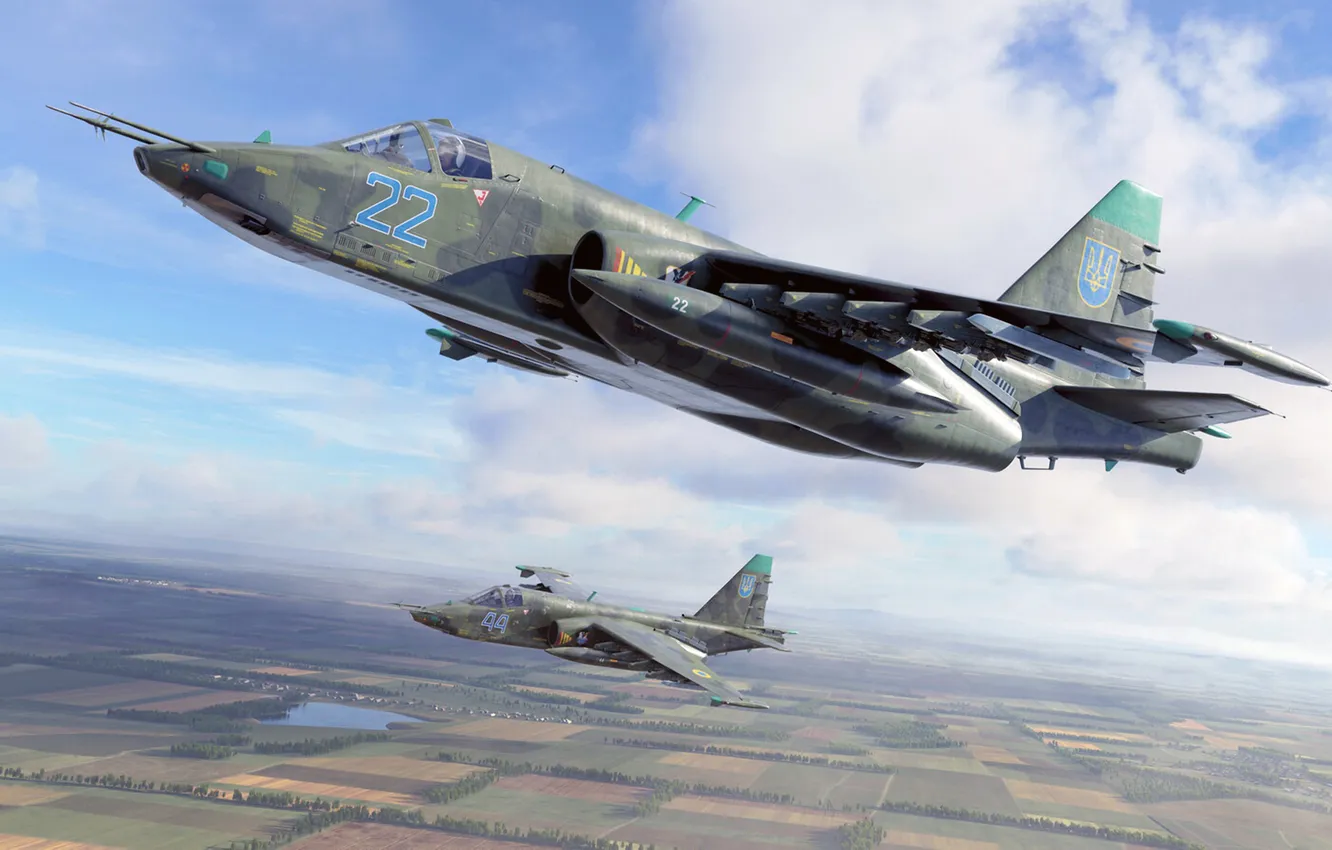 Фото обои СССР, Украина, Штурмовик, ВВС Украины, Евгений Кнупфер, СУ-25, Su-25 Frogfoot