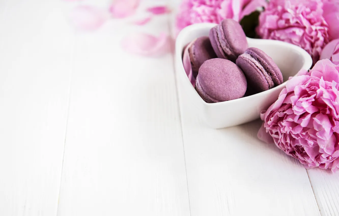 Фото обои цветы, розовые, wood, pink, flowers, пионы, peonies, macaron