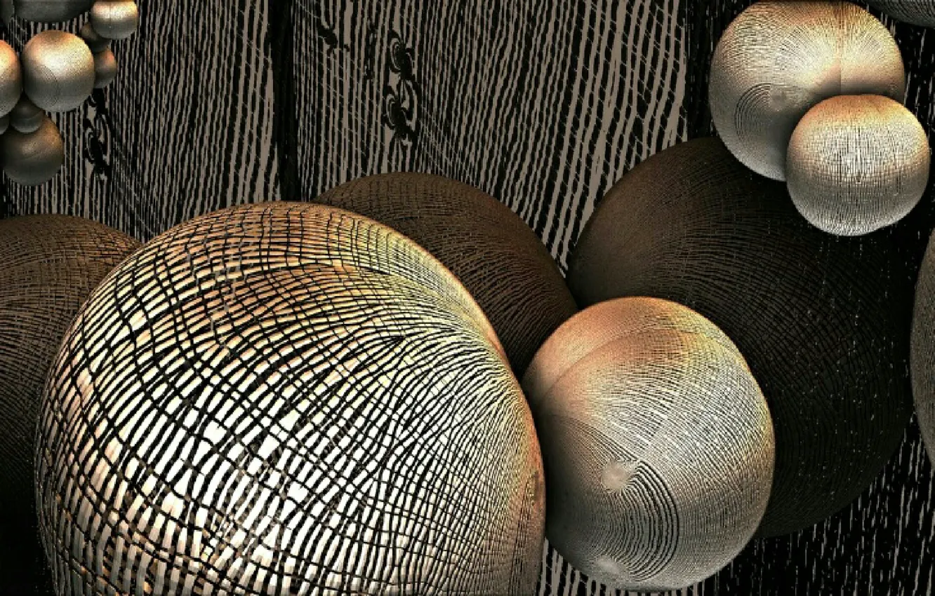 Фото обои абстракция, шары