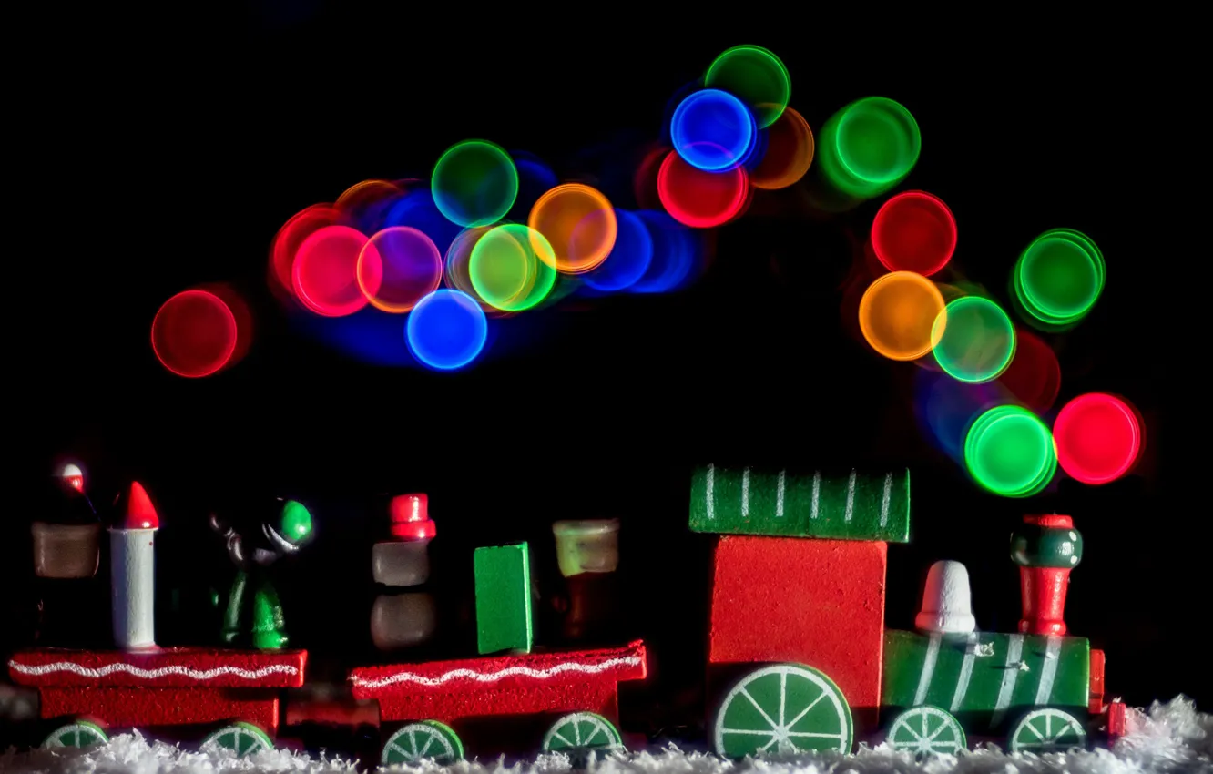 Фото обои праздник, игрушка, поезд, Christmas Train
