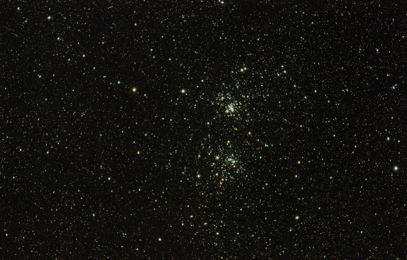 Фото обои скопление, Персей, звёздное, в созвездии, рассеянное, NGC 869