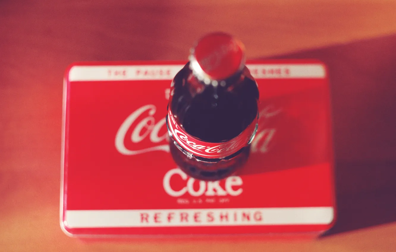 Фото обои бутылка, напиток, coca-cola