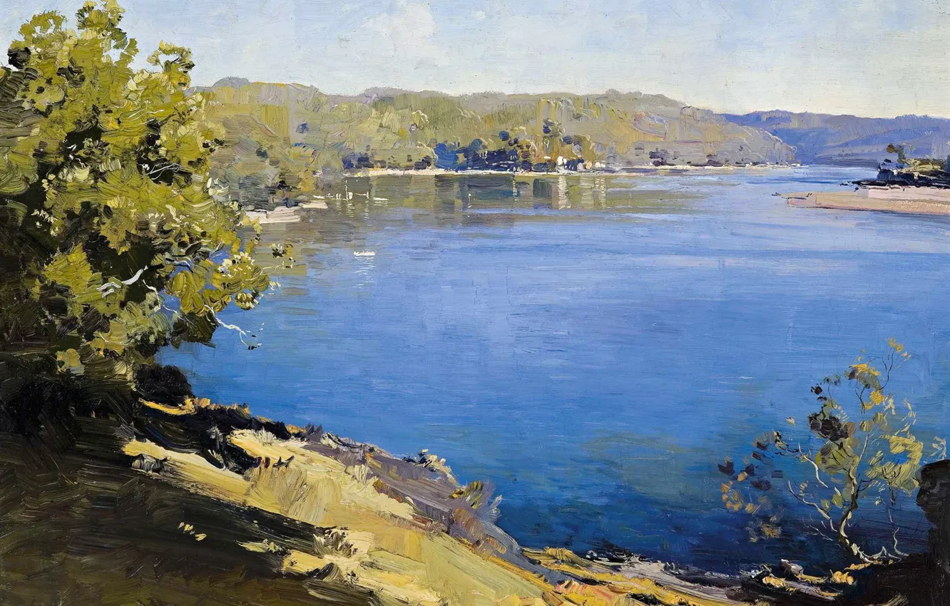 Фото обои пейзаж, картина, 1922, Penleigh Boyd, Пенлей Бойд, Река Хоксбери