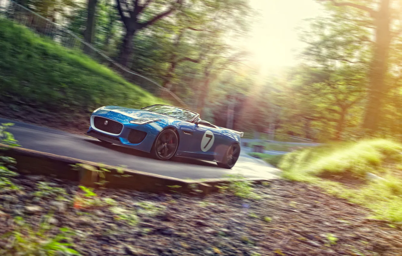 Фото обои дорога, Concept, скорость, Jaguar, ягуар, Project 7