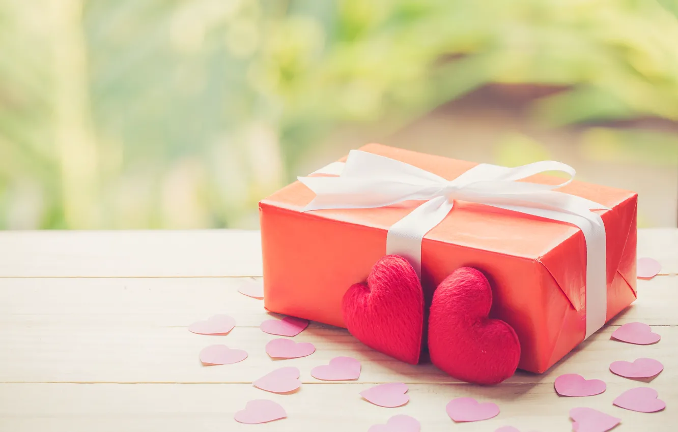 Фото обои любовь, праздник, подарок, сердечки, love, День святого Валентина, hearts, valentine's day