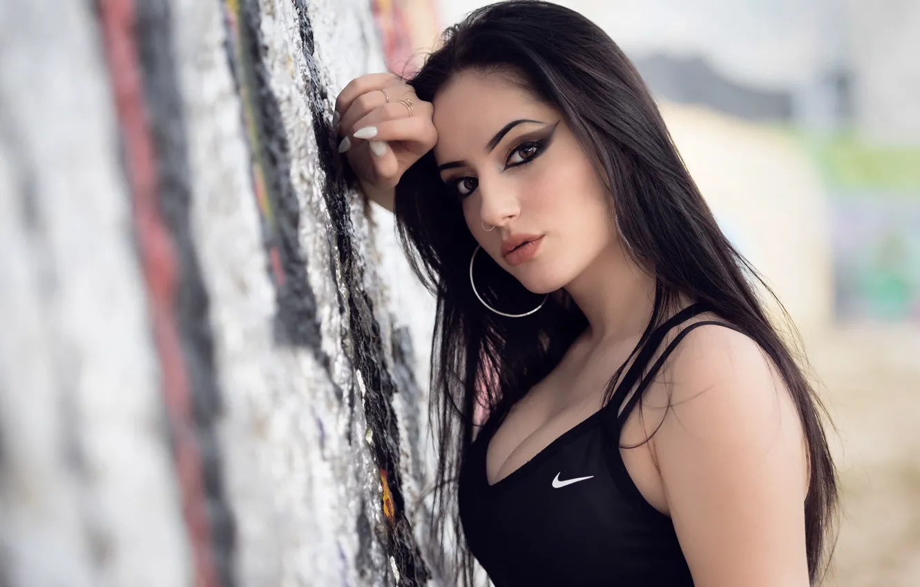 Фото обои секси, брюнетка, красотка, Sara