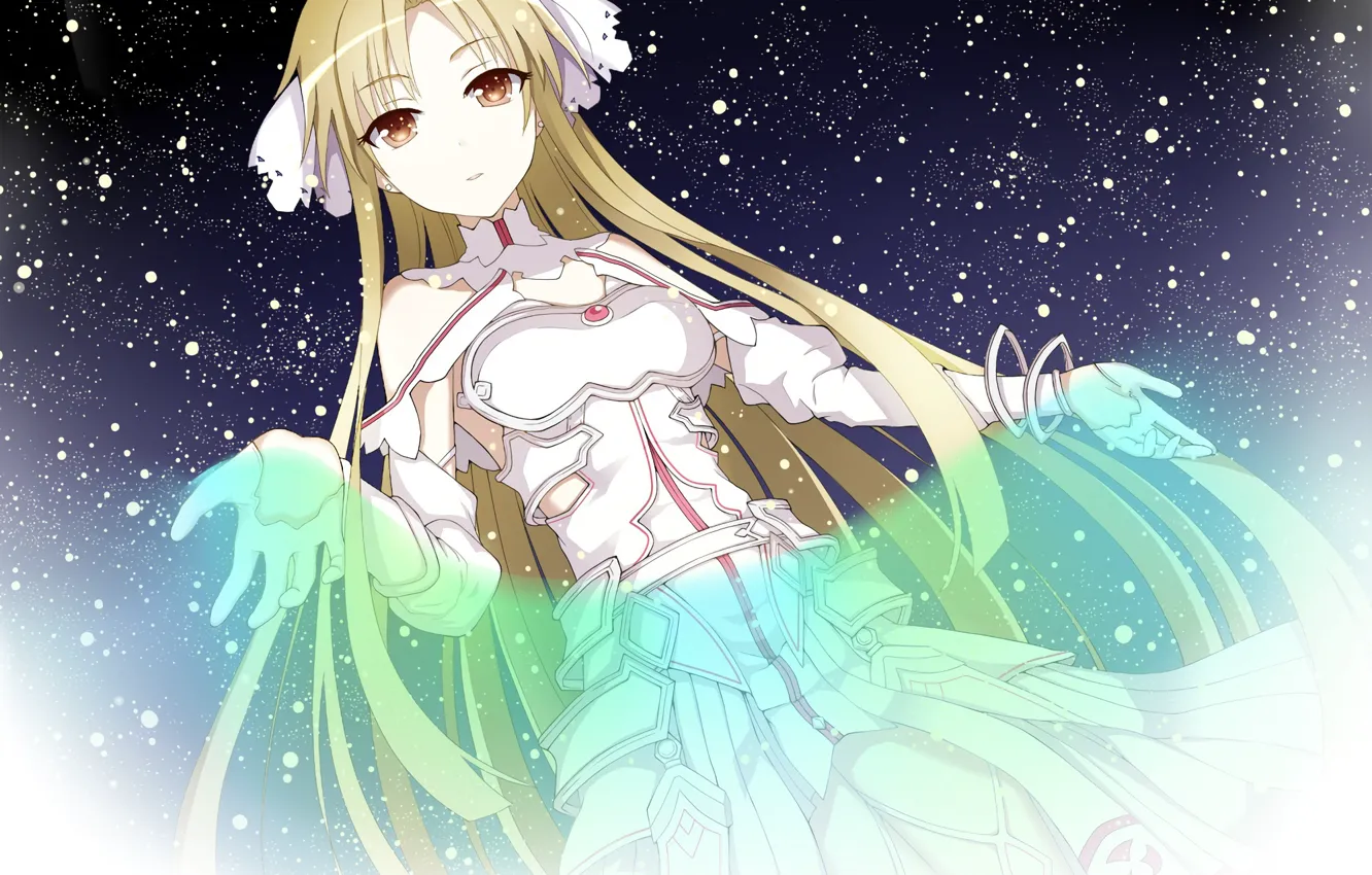 Фото обои аниме, Космос, арт, Sword Art Online, Асуна