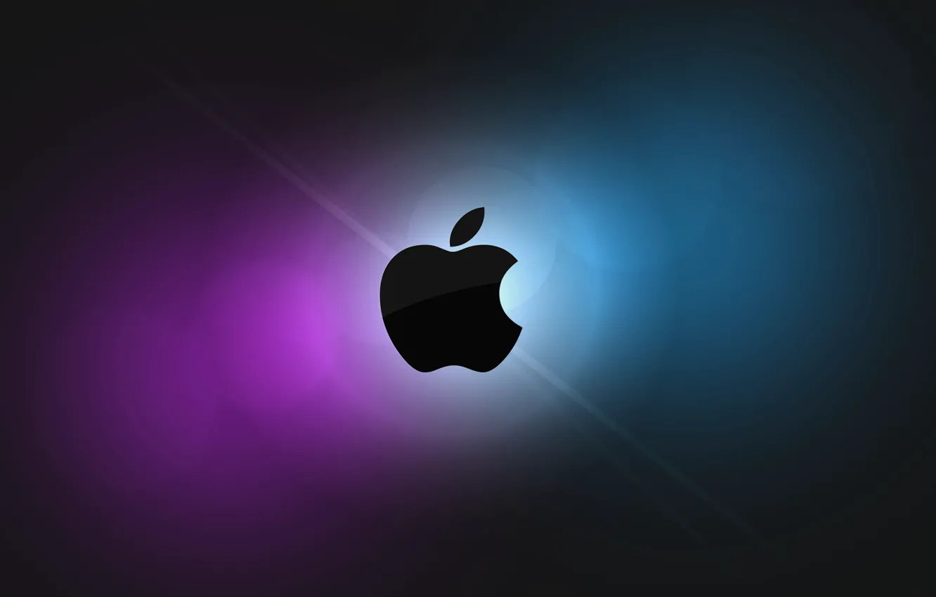 Фото обои фиолетовый, синий, apple, mac os