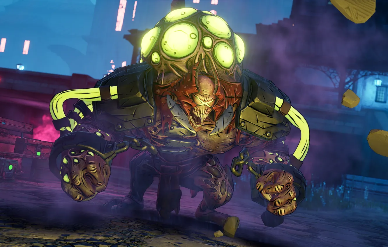 Фото обои монстр, зубы, существо, мускулы, Borderlands 3