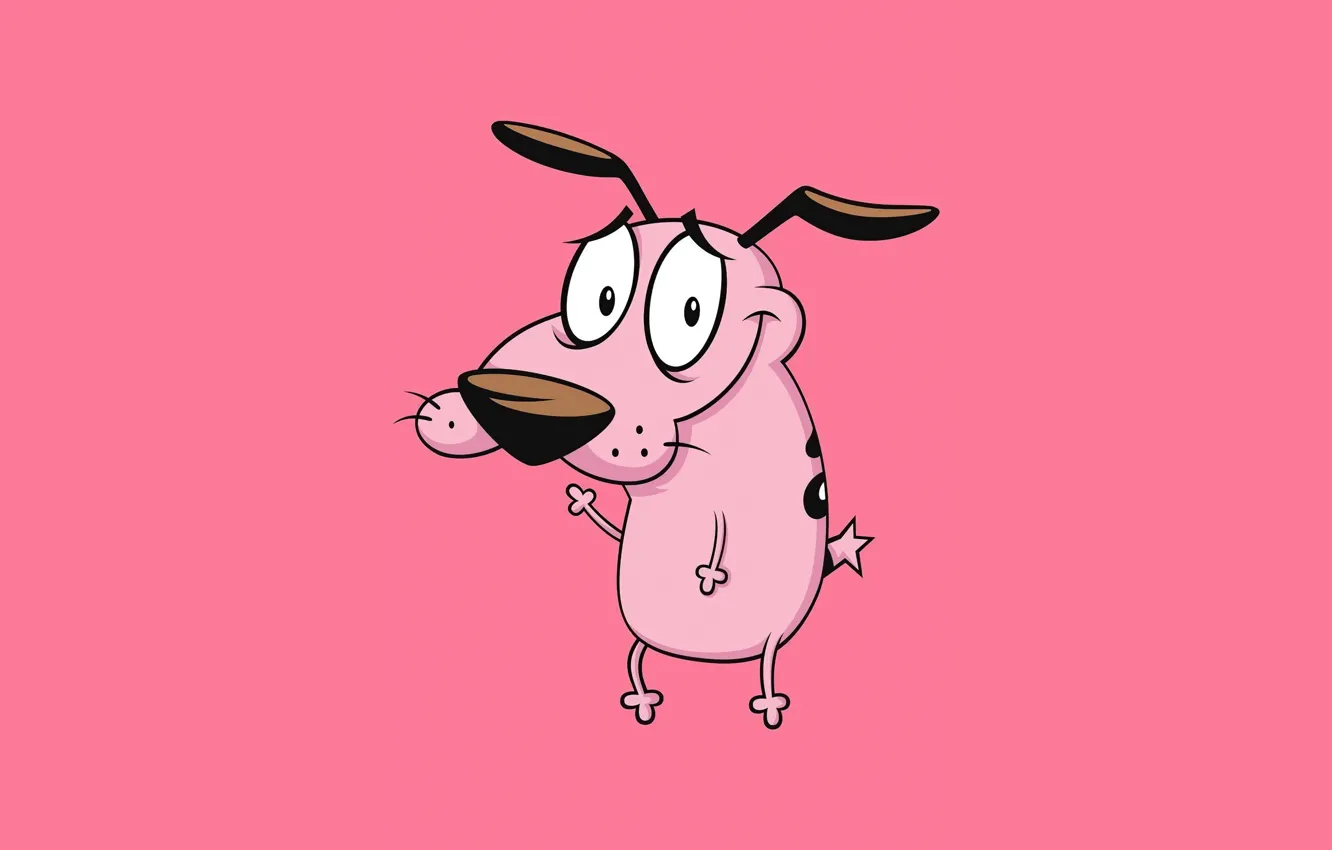 Фото обои Pink, Dog, Minimalism