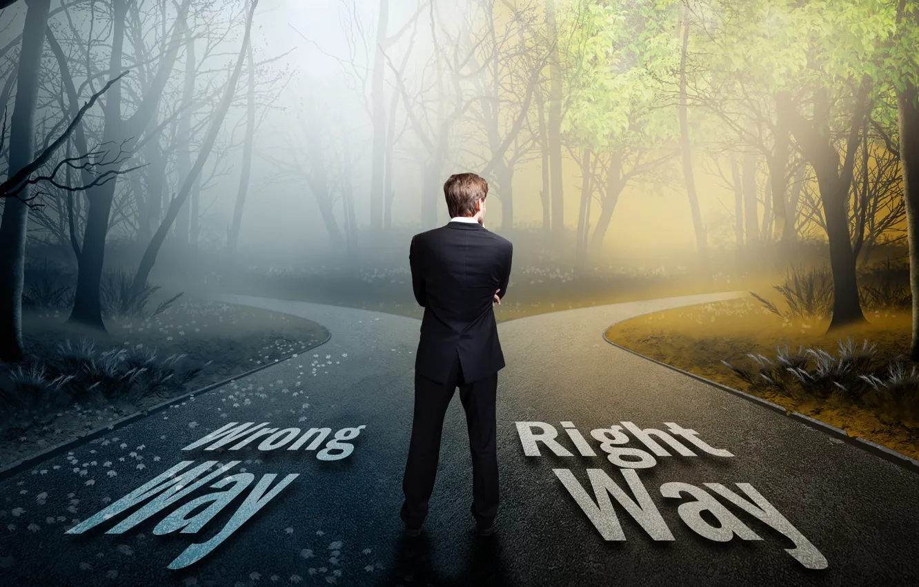 Фото обои way, choice, moral