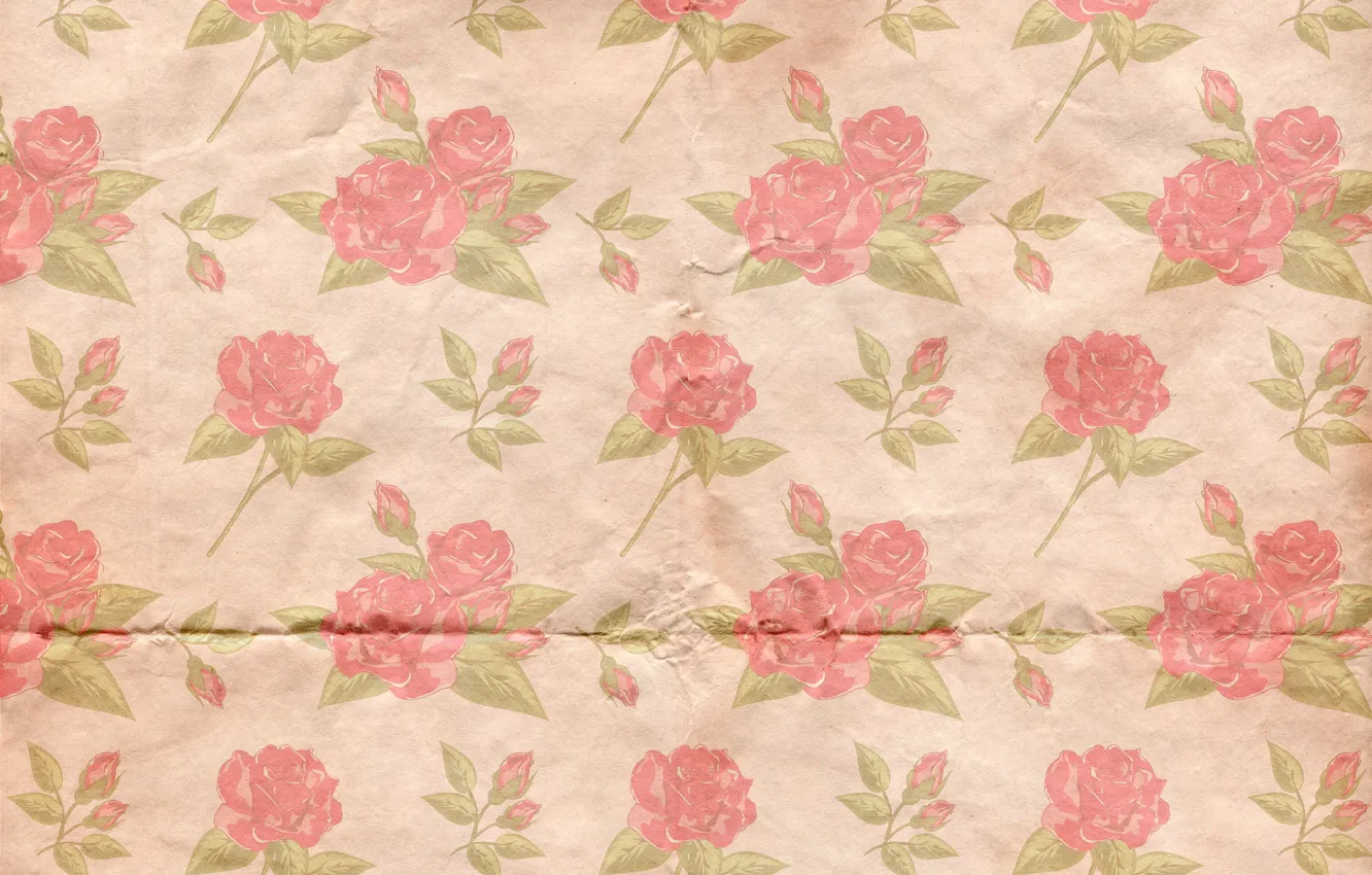 Фото обои фон, розы, wallpaper, орнамент, vintage, texture, цветочный, pattern