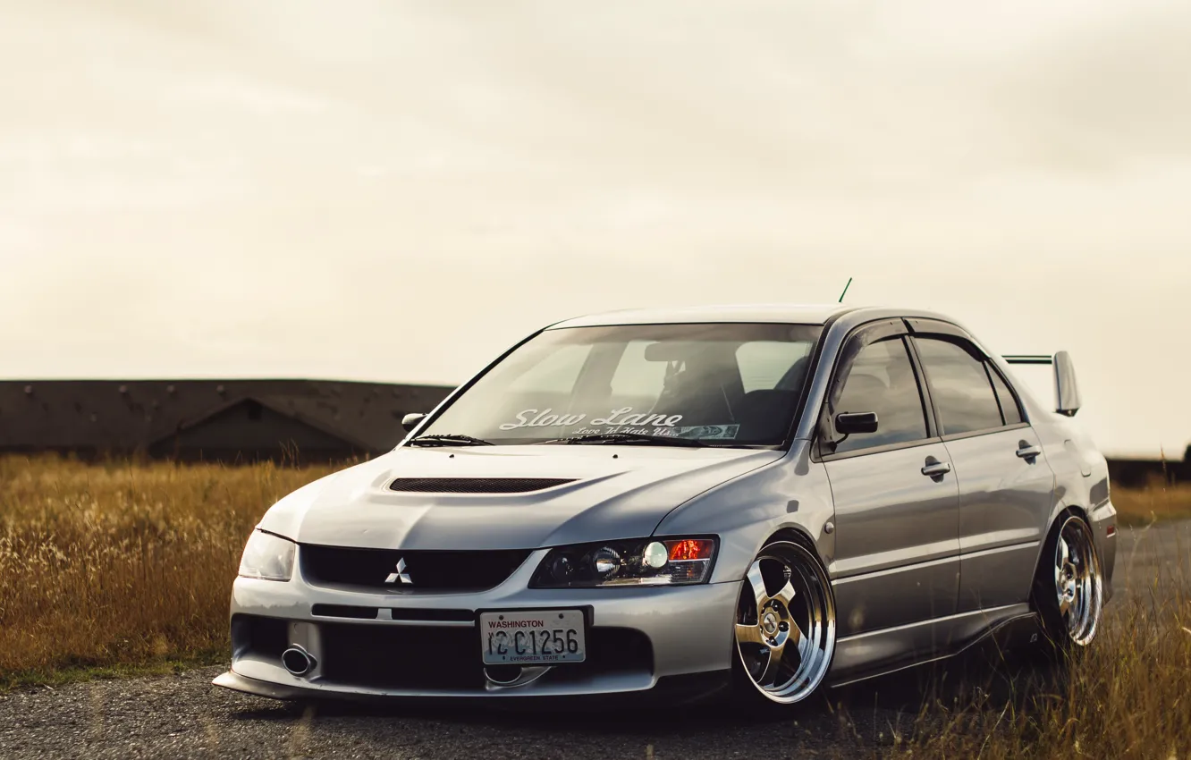 Фото обои Mitsubishi, Lancer, Evolution, 2005, Митсубиси, Лансер, Chrome, Эволюшен