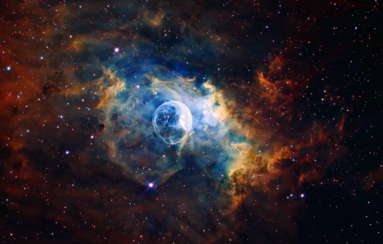 Фото обои туманность, Пузырь, nebula, Bubble, NGC 7635