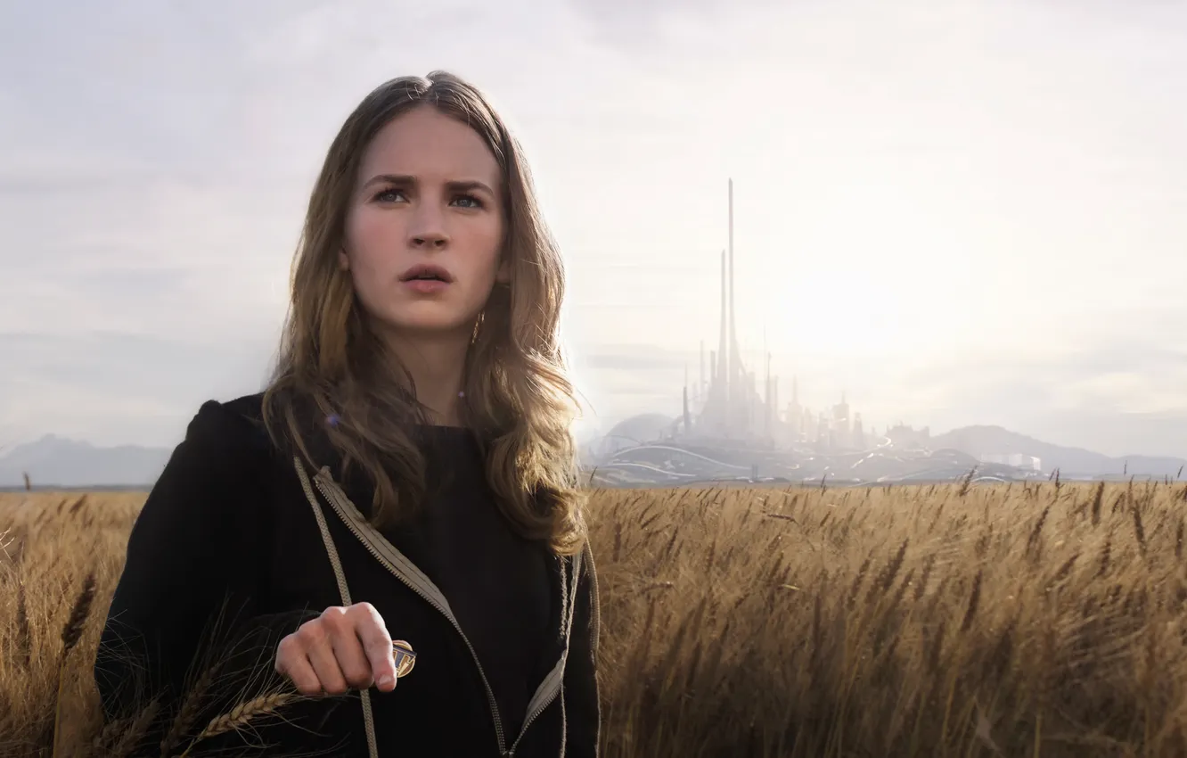 Фото обои фантастика, Britt Robertson, Tomorrowland, Земля будущего, где возможно всё, Представьте мир