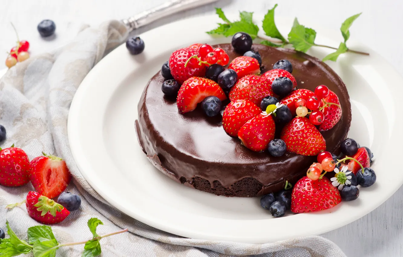 Фото обои ягоды, шоколад, торт, крем, десерт, cocolate cakes