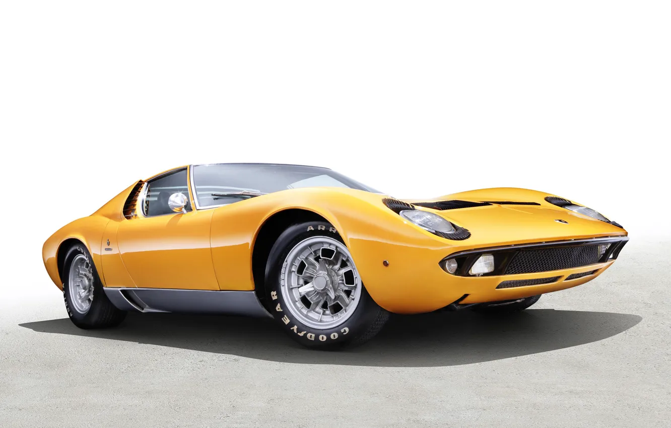 Фото обои yellow, miura, lamorghini