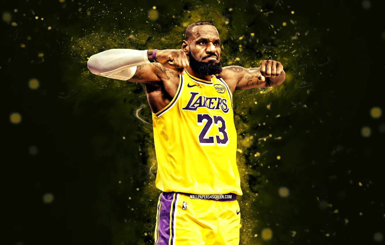 Фото обои Legend, NBA, Lakers, LeBron James, Basketball, Los Angeles Lakers, King, LA Lakers