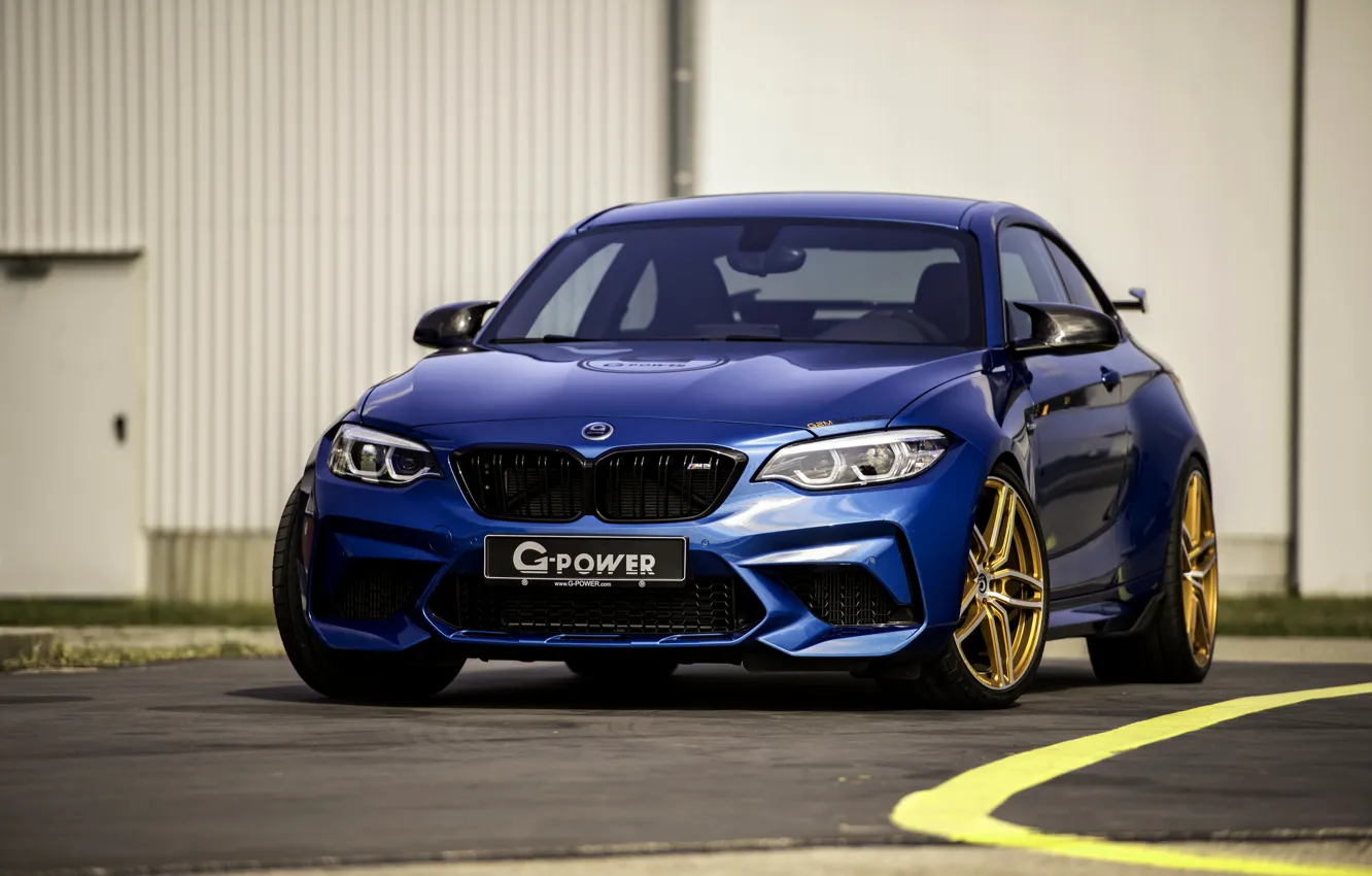 Фото обои синий, BMW, G-Power, F87, M2, 2019, M2 Competition, G2M Bi-Turbo
