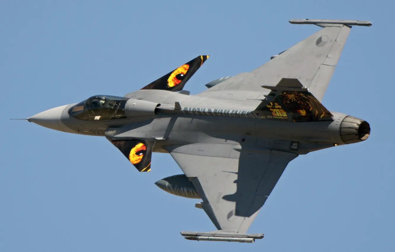 Фото обои полет, истребитель, бомбардировщик, многоцелевой, Gripen
