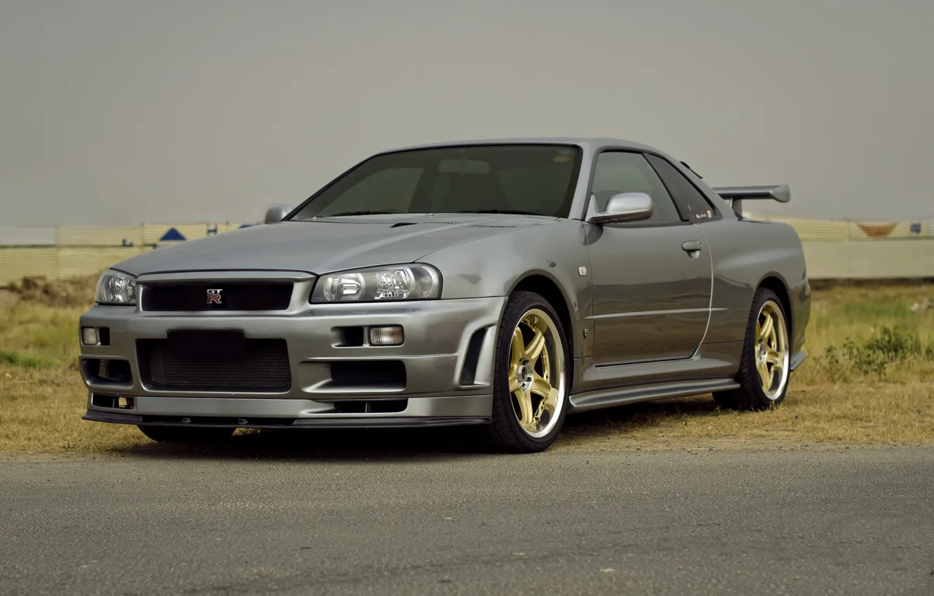 Фото обои Nissan, skyline, gtr, r34, v-spec